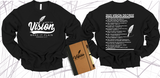 WRITE THE VISION ~ MAKE IT PLAIN ~ HABAKKUK 2:2-3 SWEATSHIRT DESIGN 2 - STANDARD DECREE ON THE BACK