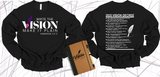 WRITE THE VISION ~ MAKE IT PLAIN ~ HABAKKUK 2:2-3 SWEATSHIRT DESIGN 4 - STANDARD DECREE ON THE BACK