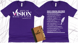 WRITE THE VISION ~ MAKE IT PLAIN ~ HABAKKUK 2:2-3 TEE  - DESIGN 4 - STANDARD DECREE ON THE BACK