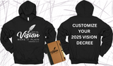 **CUSTOMIZE VISION DECREE ON THE BACK**WRITE THE VISION ~ MAKE IT PLAIN ~ HABAKKUK 2:2-3 HOODIE SWEATSHIRT