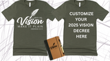 **CUSTOMIZE VISION DECREE ON THE BACK**WRITE THE VISION ~ MAKE IT PLAIN ~ HABAKKUK 2:2-3 TEE