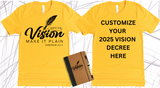 **CUSTOMIZE VISION DECREE ON THE BACK**WRITE THE VISION ~ MAKE IT PLAIN ~ HABAKKUK 2:2-3 TEE