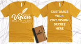 **CUSTOMIZE VISION DECREE ON THE BACK**WRITE THE VISION ~ MAKE IT PLAIN ~ HABAKKUK 2:2-3 TEE