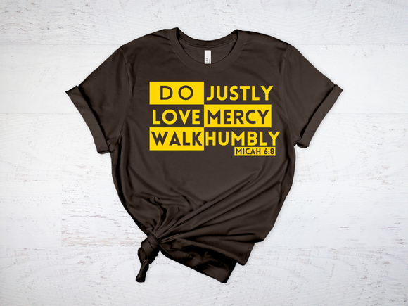 ** OCTOBER THEME 2024 THEME** DO JUSTLY-LOVE MERCY-WALK HUMBLY MICAH 6:8 - Design 4