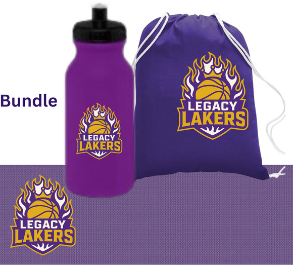 LEGACY LAKERS BUNDLE (Drawstring Bag_Cooling Towel_Water Bottle)