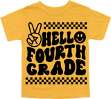 HELLO FOURTH GRADE - PEACE SIGN WITH TRACKS