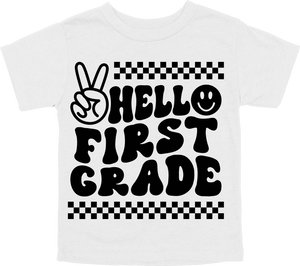 HELLO FRIST GRADE - PEACE SIGN WITH TRACKS