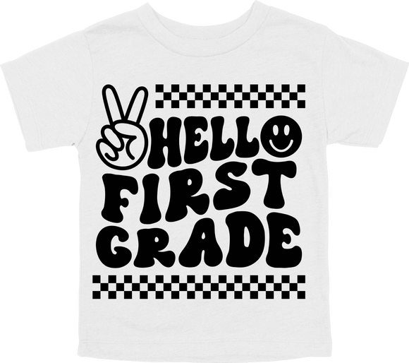 HELLO FRIST GRADE - PEACE SIGN WITH TRACKS