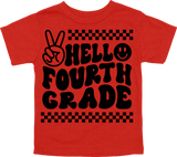 HELLO FOURTH GRADE - PEACE SIGN WITH TRACKS