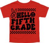 HELLO FIFTH GRADE - PEACE SIGN WITH TRACKS