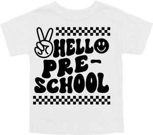 HELLO PRESCHOOL - PEACE SIGN WITH TRACKS