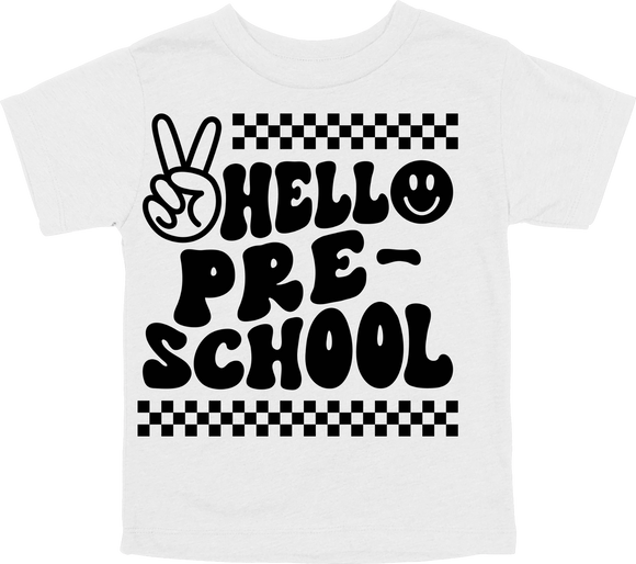 HELLO PRESCHOOL - PEACE SIGN WITH TRACKS