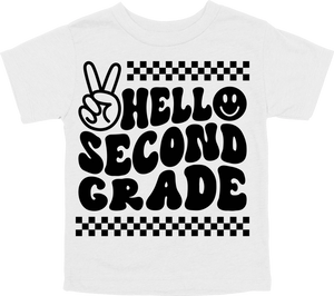 HELLO SECOND GRADE - PEACE SIGN WITH TRACKS