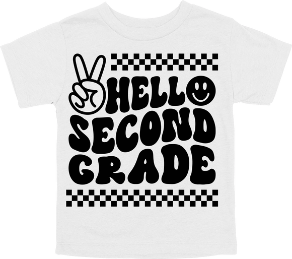 HELLO SECOND GRADE - PEACE SIGN WITH TRACKS