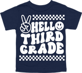 HELLO THIRD GRADE - PEACE SIGN WITH TRACKS