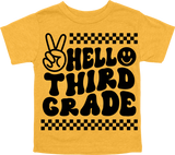 HELLO THIRD GRADE - PEACE SIGN WITH TRACKS