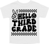 HELLO THIRD GRADE - PEACE SIGN WITH TRACKS