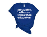 MOTIVATOR . BELIEVER. INNOVATOR. EDUCATOR.