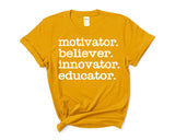 MOTIVATOR . BELIEVER. INNOVATOR. EDUCATOR.