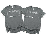 MR. & MRS. EST - CUSTOMIZE LAST NAME & YEAR IN COMMENT SECTION.