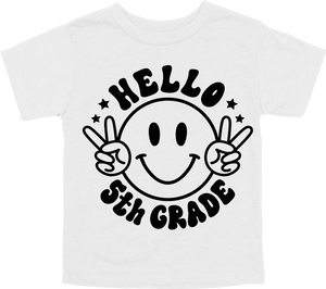 HELLO - 5TH GRADE - SMILE WITH PEACE SIGNS