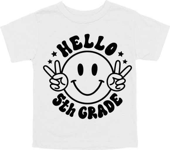 HELLO - 5TH GRADE - SMILE WITH PEACE SIGNS