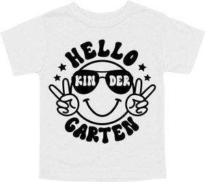 HELLO - KINDERGARTEN -  SMILE WITH PEACE SIGNS