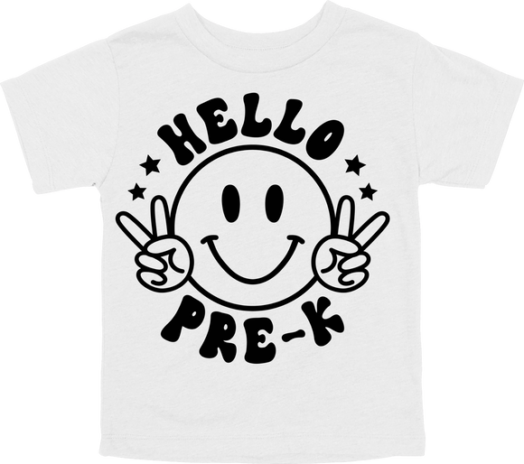 HELLO - PRE-K -  SMILE WITH PEACE SIGNS