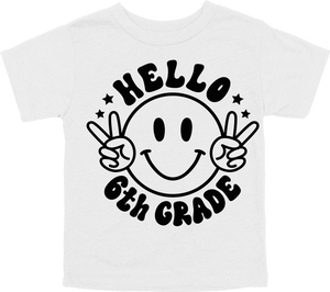 HELLO - 6TH GRADE - SMILE WITH PEACE SIGNS