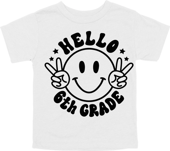 HELLO - 6TH GRADE - SMILE WITH PEACE SIGNS