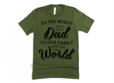 TO THE WORLD YOU ARE DAD - TO OUR FAMILY YOU ARE THE WORLD