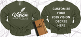 **CUSTOMIZE VISION DECREE ON THE BACK**WRITE THE VISION ~ MAKE IT PLAIN ~ HABAKKUK 2:2-3 SWEATSHIRT