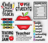 I LOVE MY STUDENTS - TEACHER FACTS - TUMBLER~ WATER BOTTLE