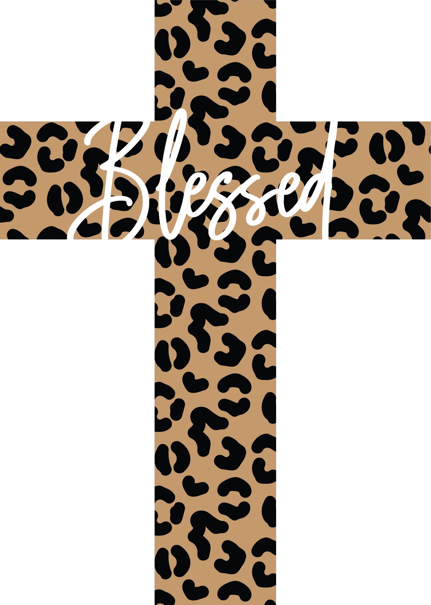 Leopard Blessed Cross Tee